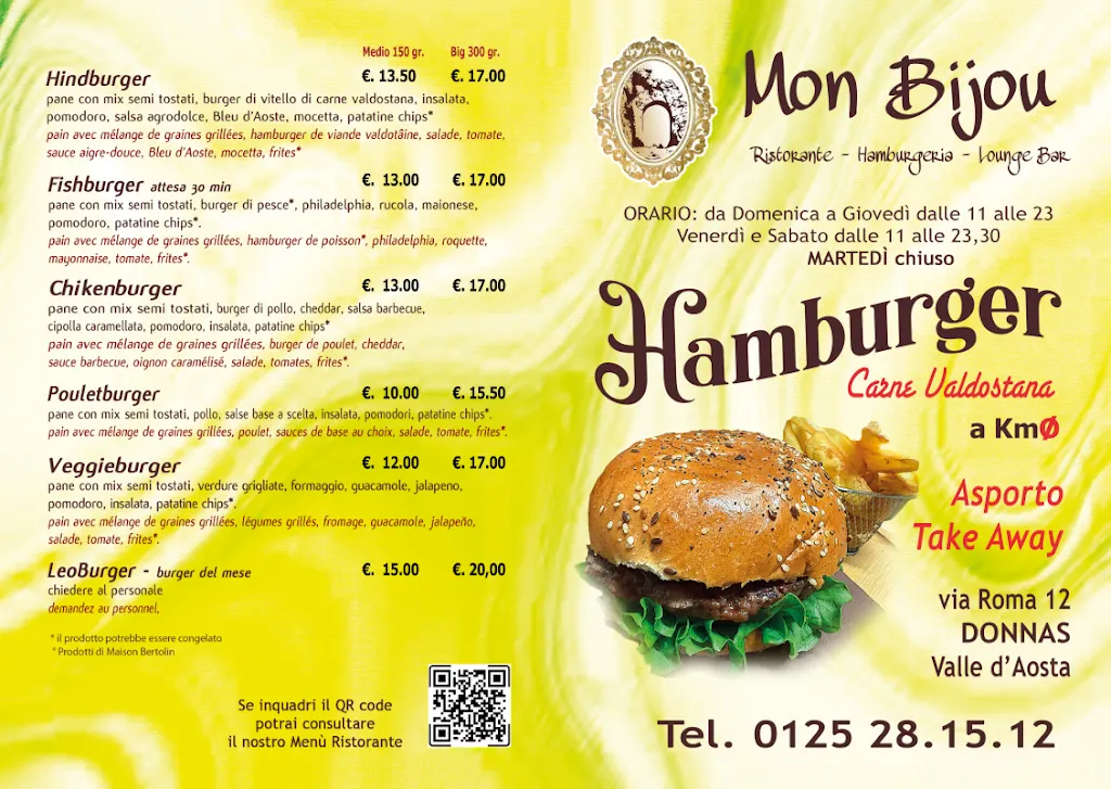 Menu_Ristorante Hamburgeria a km0 Mon Bijou_Donnas_immagine_2