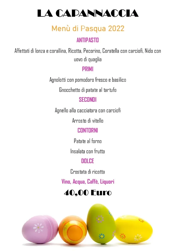 Menu_La Capannaccia Ristorante Di Masci Luciana_Torricella in Sabina_image_1