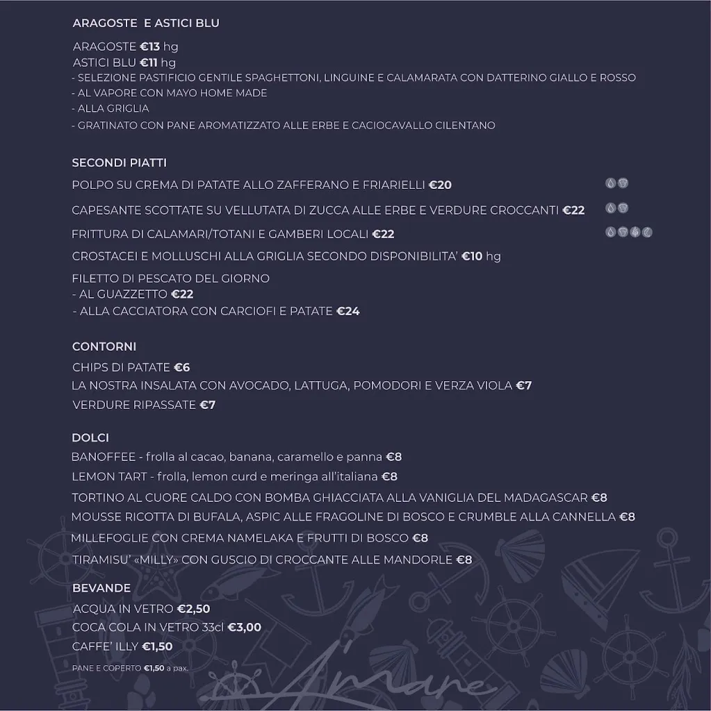 Menu_A’Mare Ristorante - Fonte nuova_Tor Lupara_image_1
