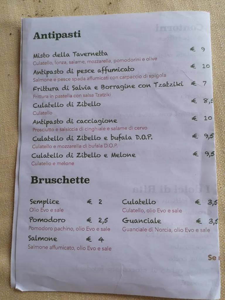 Menu_Trattoria La Tavernetta Trevignano Romano_Trevignano Romano_image_3