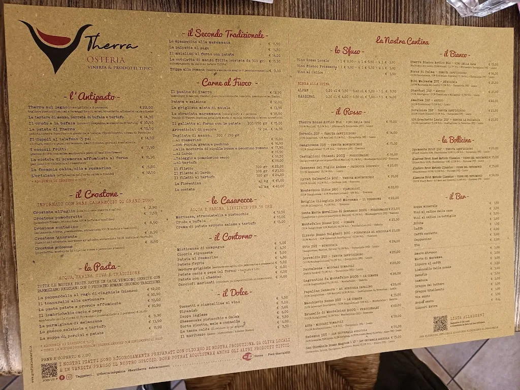 Menu_THERRA - Osteria e Carne al Fuoco_Tarquinia_image_1