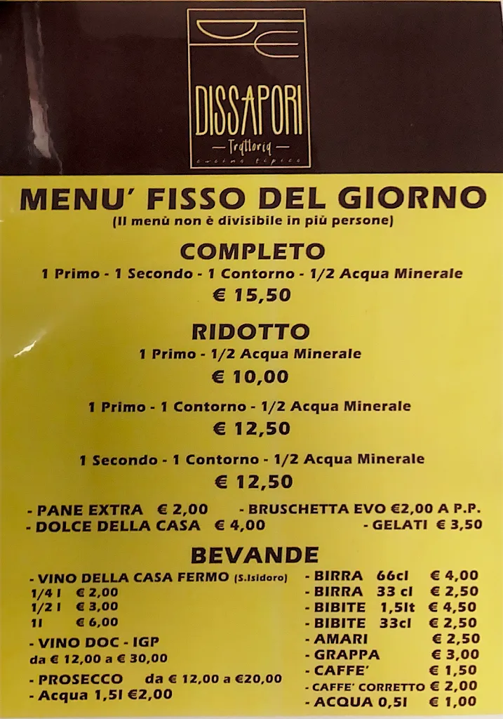 Menu_Trattoria Dissapori_Tarquinia_image_1