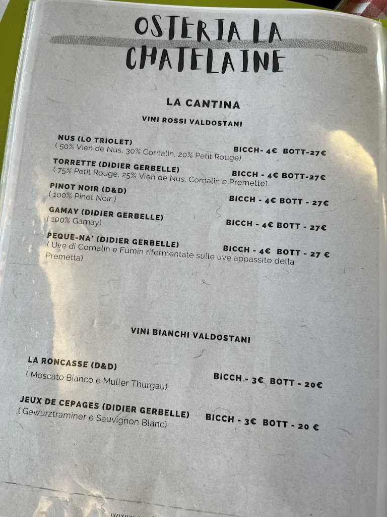 Menu_La Chatelaine osteria dell'ora tarda_Fénis_image_2