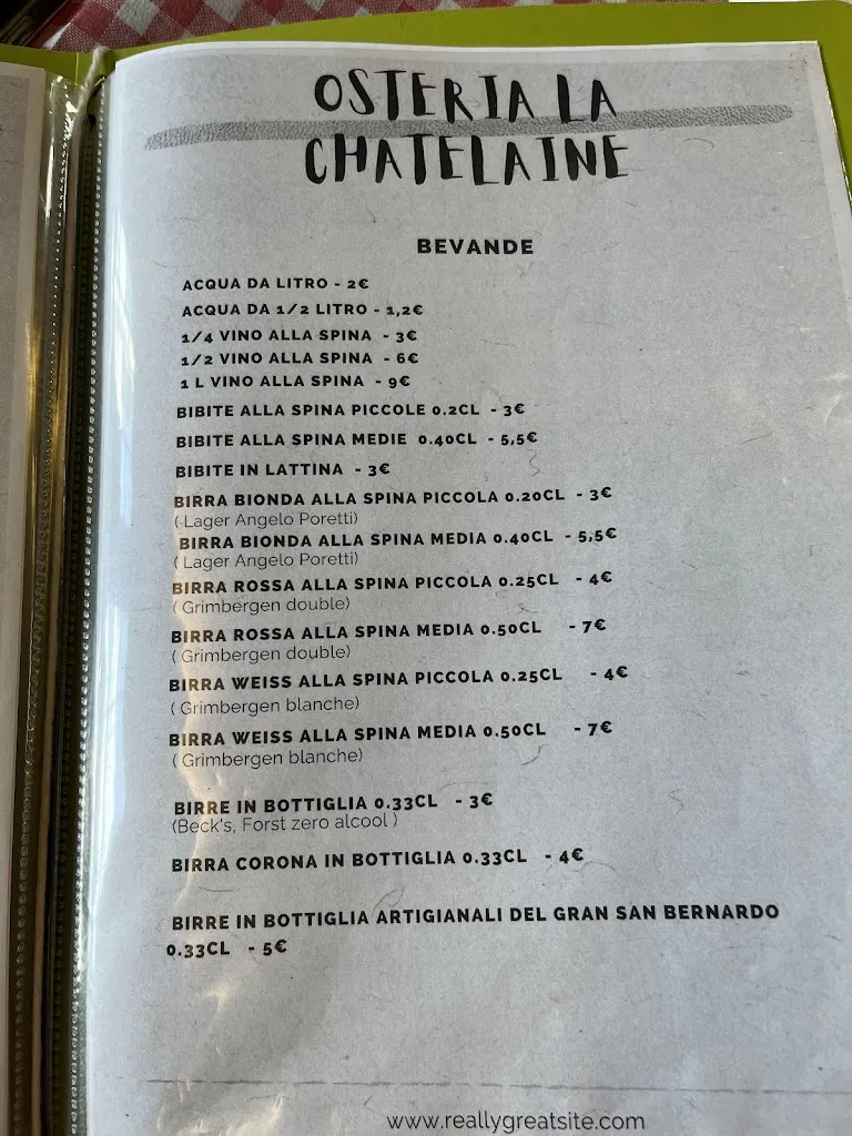 Menu_La Chatelaine osteria dell'ora tarda_Fénis_image_4