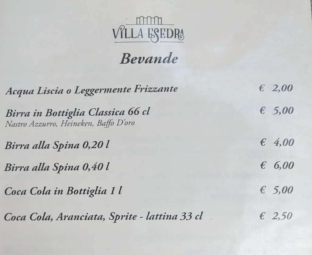 Menu_Ristorante Villa Esedra_Villa Adriana_image_1