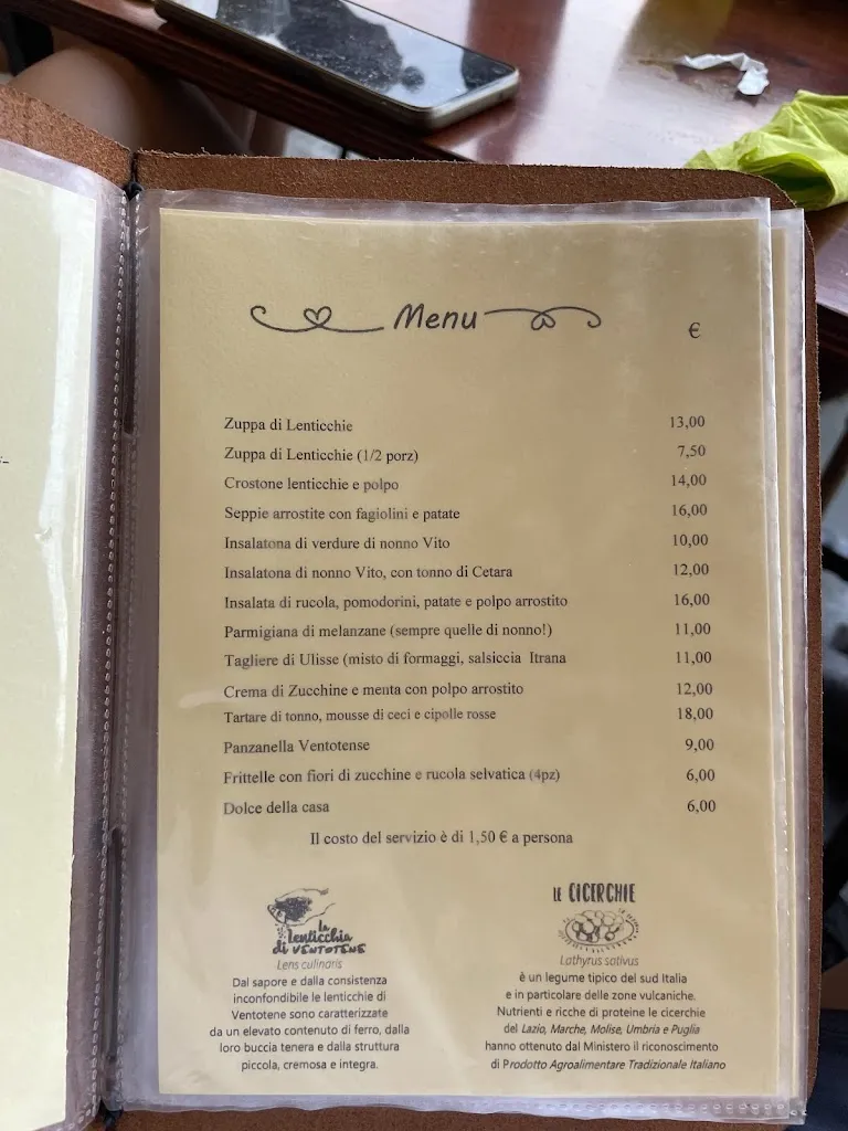 Menu_Un Mare Di Sapori Di Musella Giuseppina & C_Ventotene_image_1