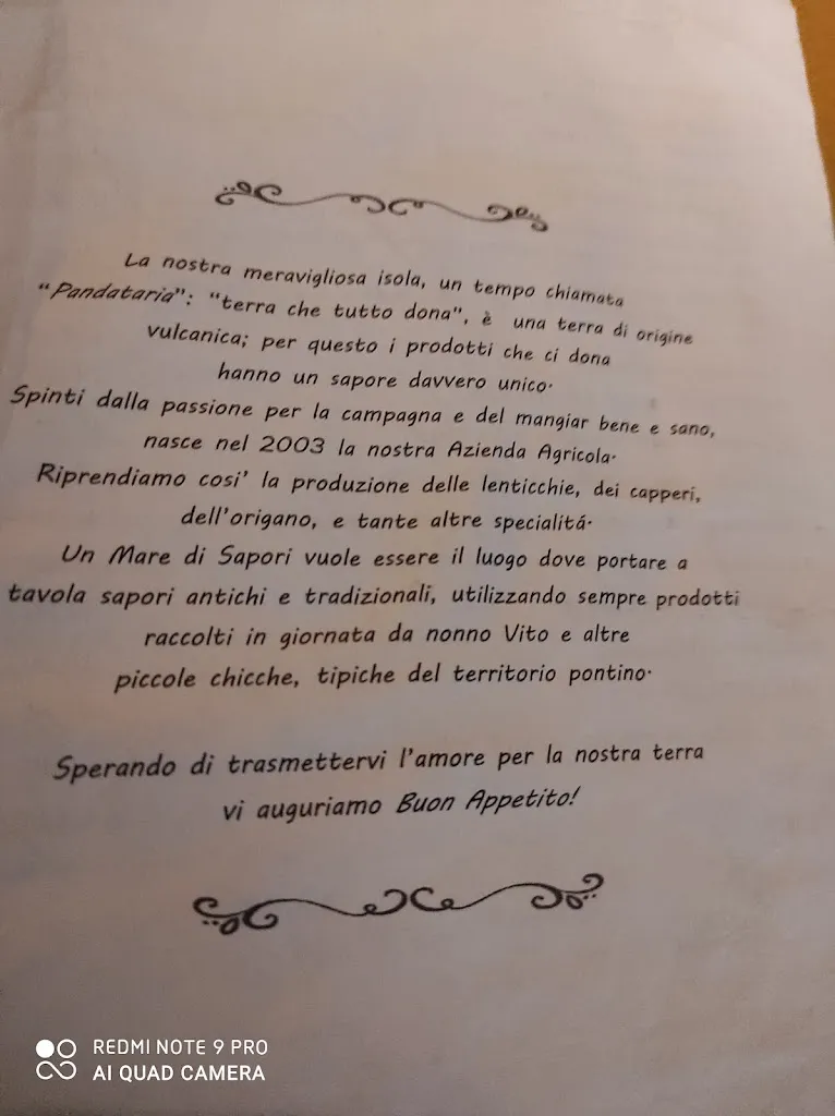 Menu_Un Mare Di Sapori Di Musella Giuseppina & C_Ventotene_image_2
