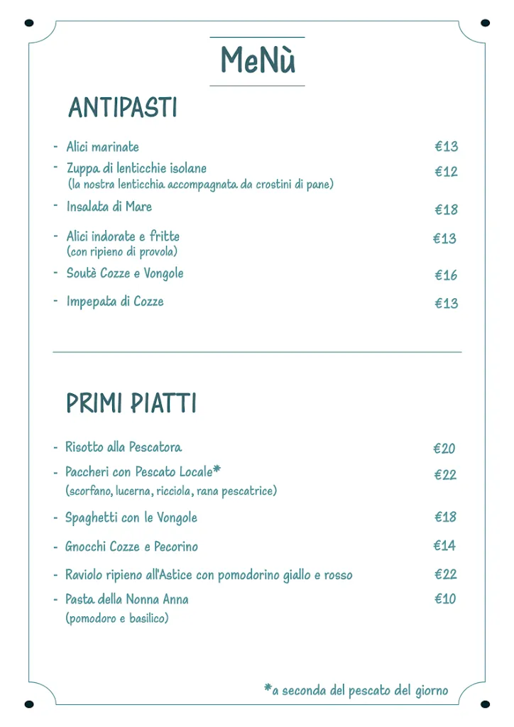 Menu_La Piazzetta Ventotene_Ventotene_immagine_2
