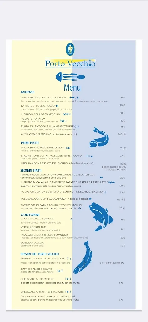 Menu_Ristorante Bar Portovecchio_Ventotene_image_1