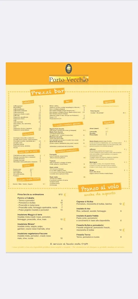 Menu_Ristorante Bar Portovecchio_Ventotene_image_2