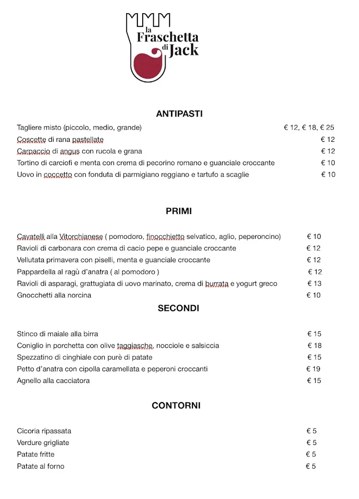 Menu_La Fraschetta Di Jack o Mela Stregata_Vitorchiano_immagine_2