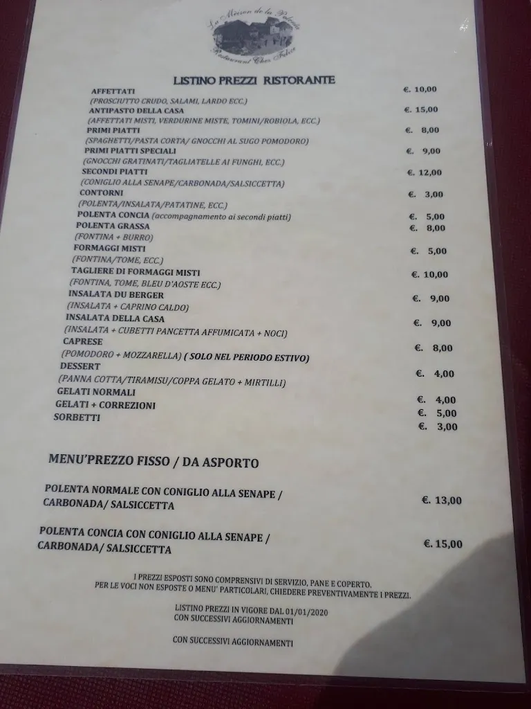 Menu_La Meison de La Polenta_Etroubles_image_1