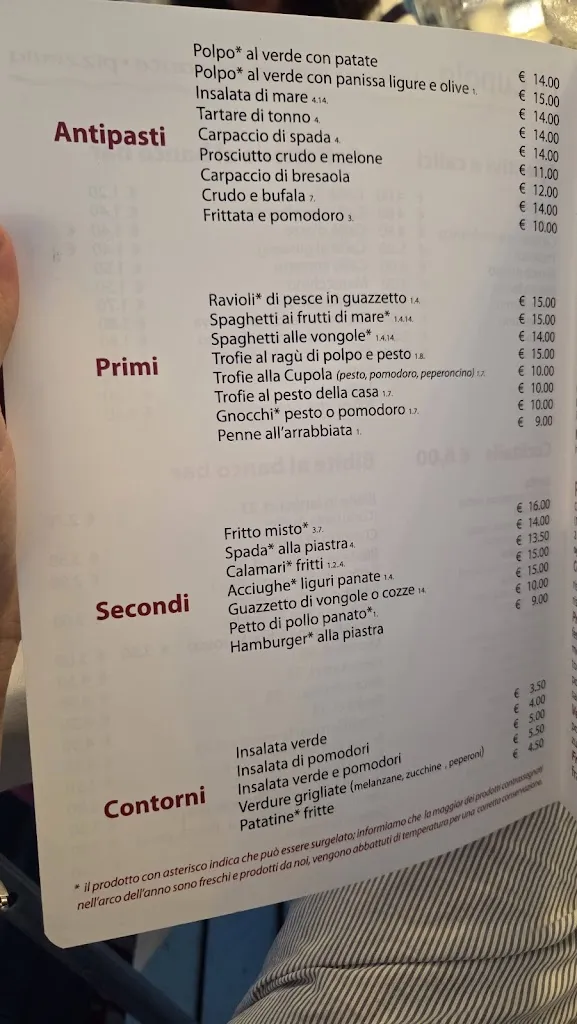 Menu_Chiosco La Cupola_Albisola Superiore_immagine_1