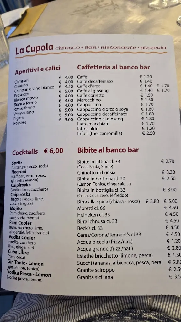 Menu_Chiosco La Cupola_Albisola Superiore_immagine_2