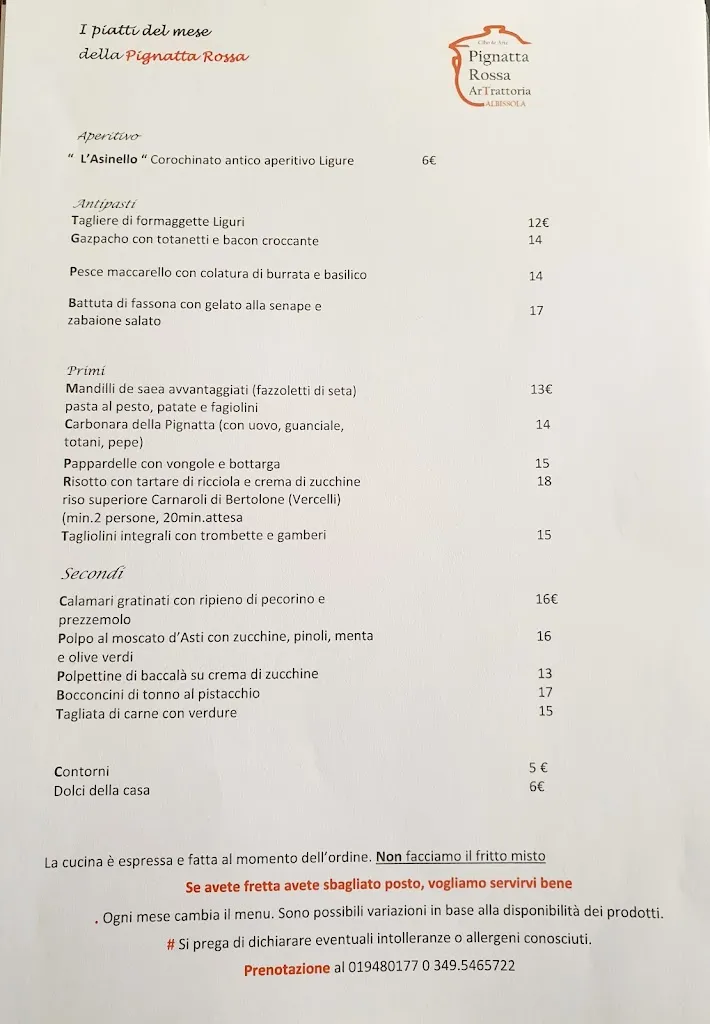 Menu_Pignatta Rossa Artrattoria_Albisola Superiore_image_2