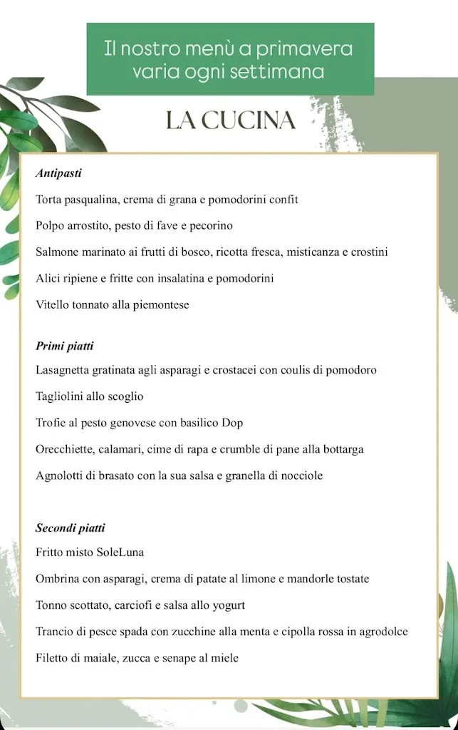 Menu_Soleluna Beach Village_Albisola Superiore_immagine_1