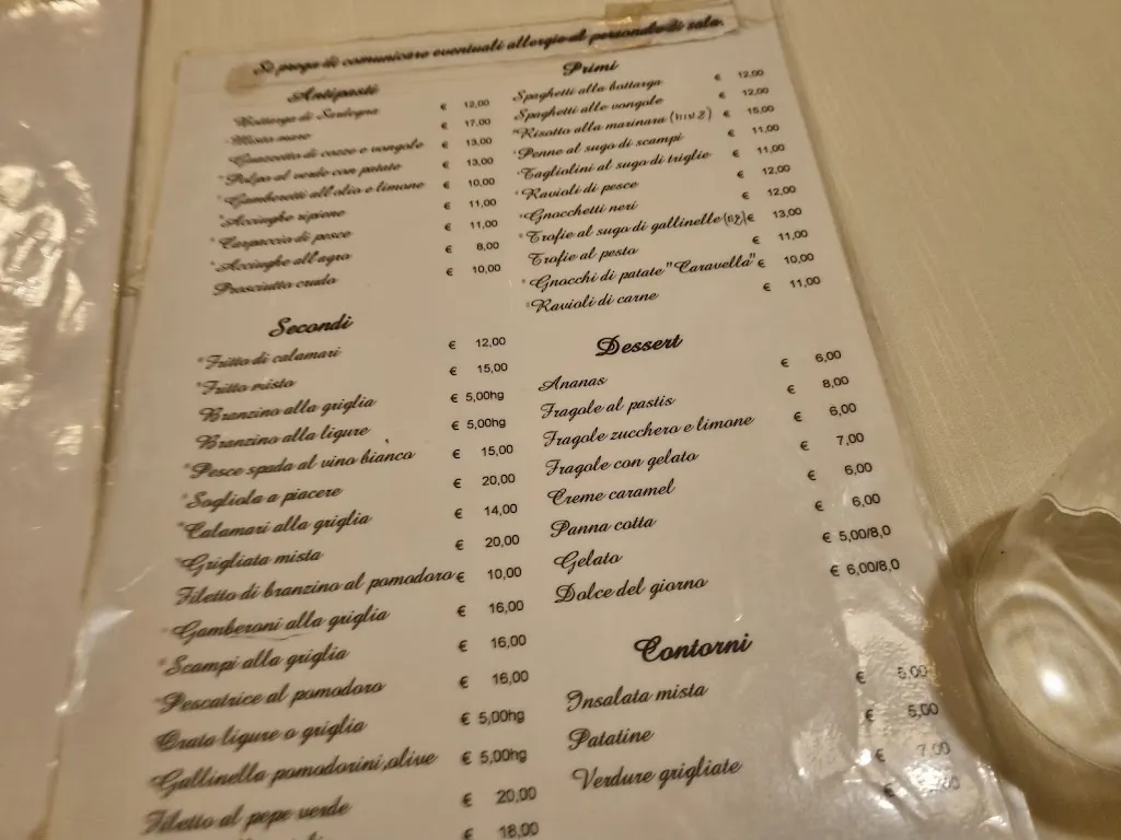 Menu_La Caravella_Albisola Superiore_image_3