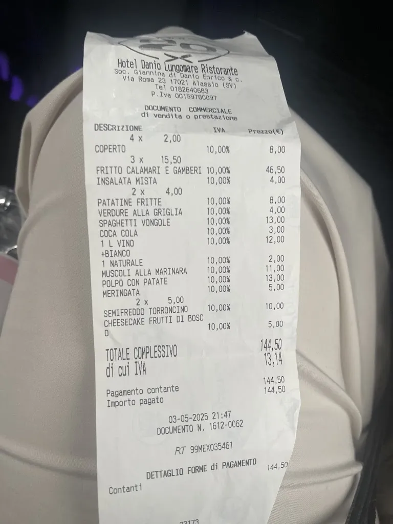 Sara Annibaletti_Ristorante Danio Lungomare_Alassio_review