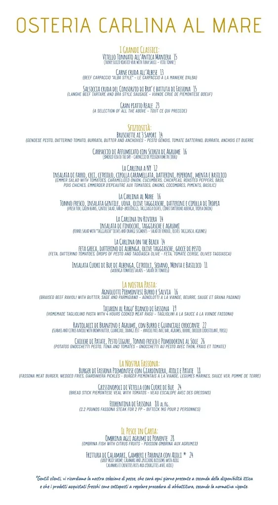 Menu_Osteria Carlina al mare_Alassio_image_1