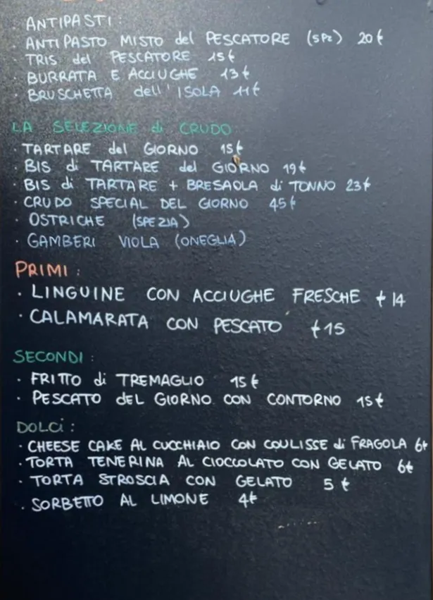 Menu_Ittiturismo L'Isola - Pescatori in cucina_Alassio_image_1