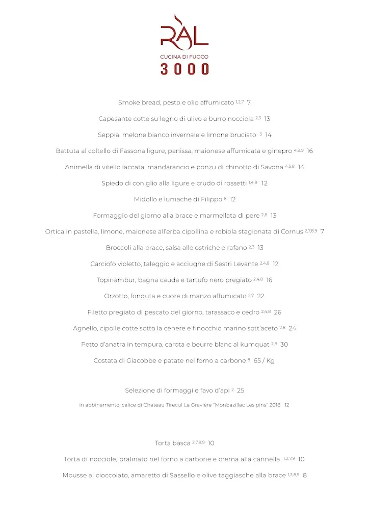 Menu_Ral 3000 - Cucina di fuoco_Alassio_image_2