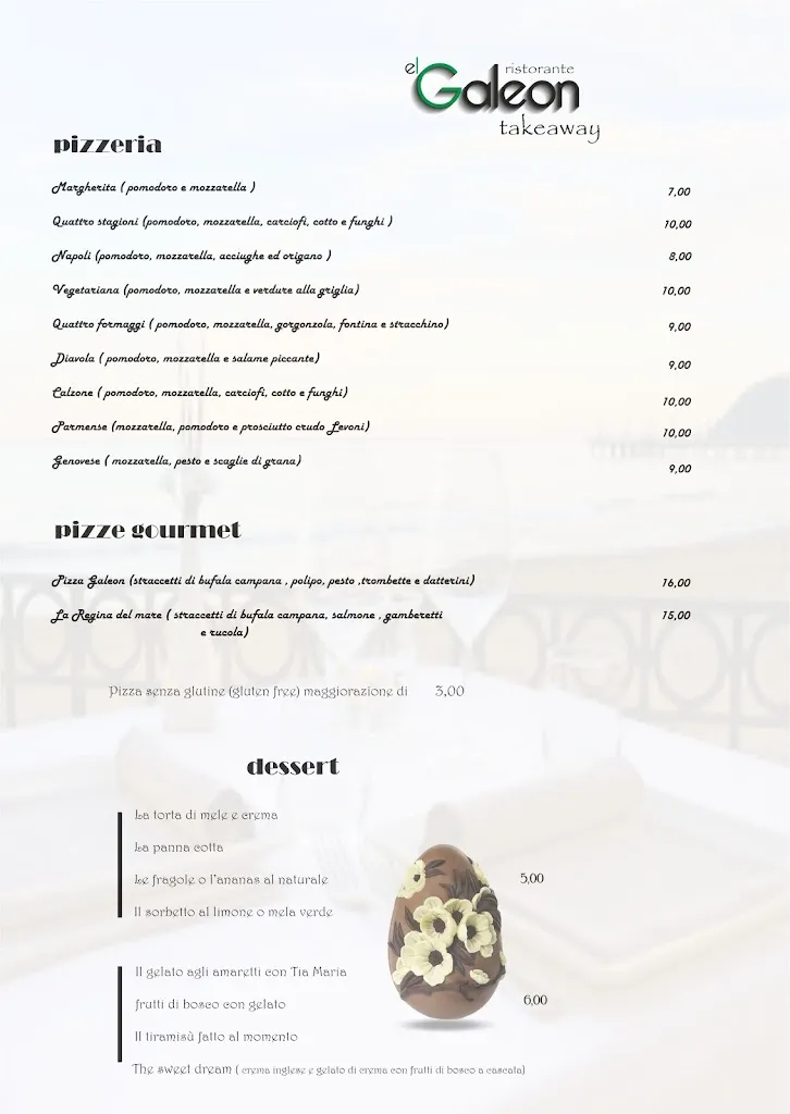 Menu_Restaurant El Galeon Alassio, Savona_Alassio_immagine_1