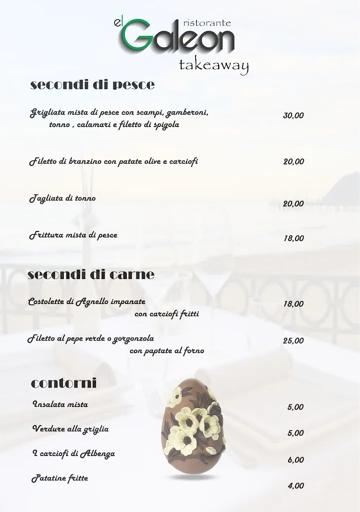 Menu_Restaurant El Galeon Alassio, Savona_Alassio_immagine_2
