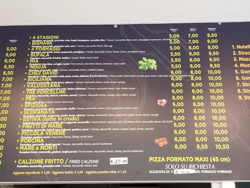 Menu_Chez David pizzeria street food_Alassio_image_3