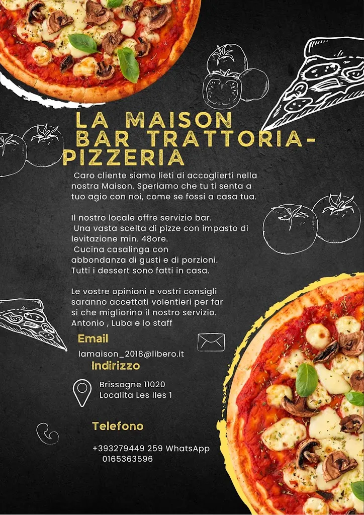 Menu_Ristorante Pizzeria Bar La Maison Palafent_Grand Brissogne_image_3