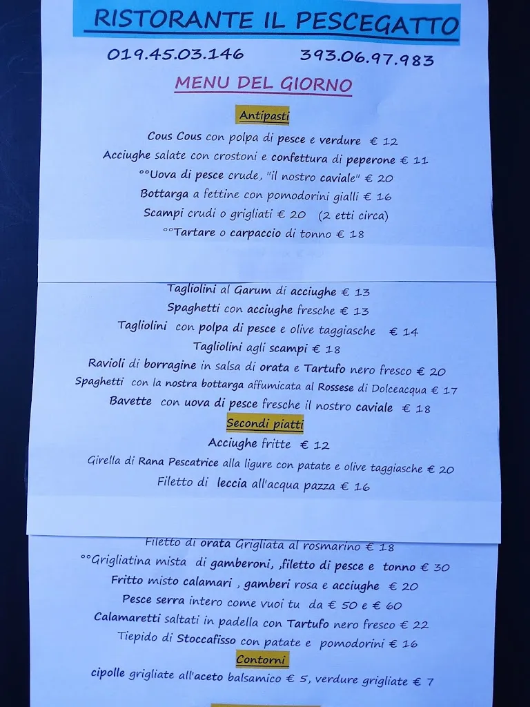 Menu_Ristorante il Pescegatto_Bergeggi_image_1