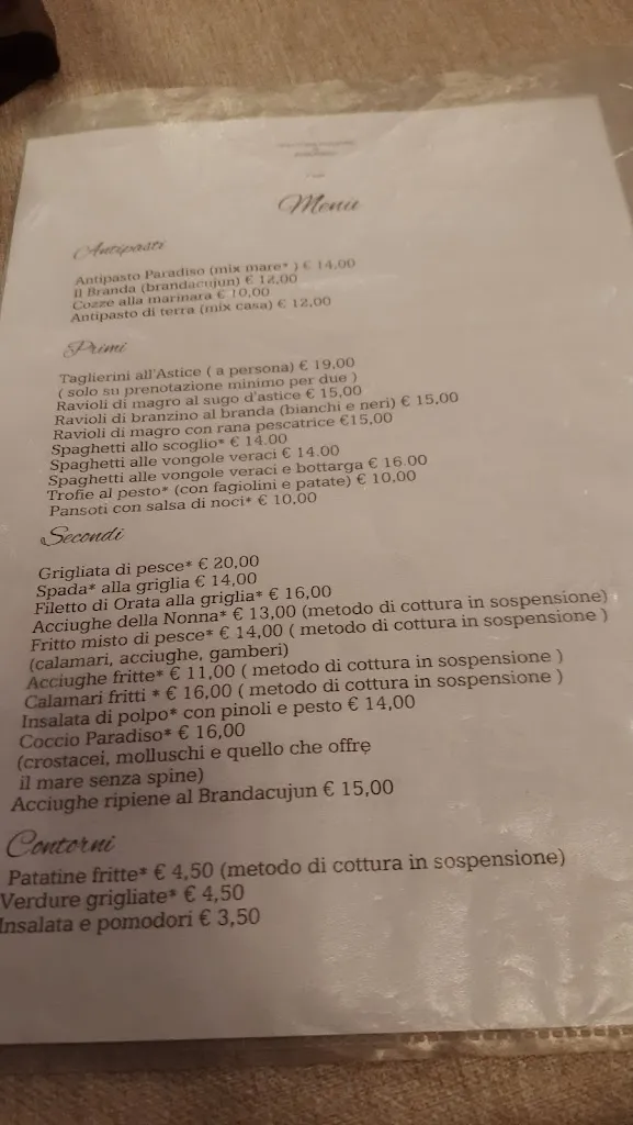 Menu_Trattoria Paradiso di Sessarego u Garbè_Bogliasco_image_2