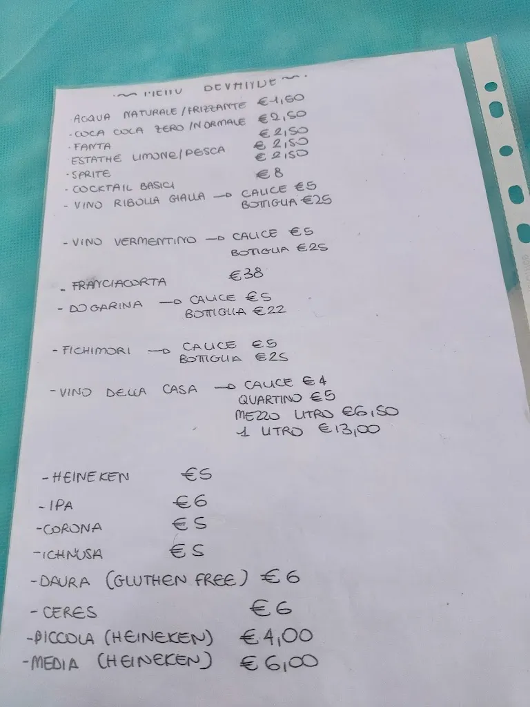 Menu_Bar Ristorante La Caletta 2019_Bogliasco_image_1