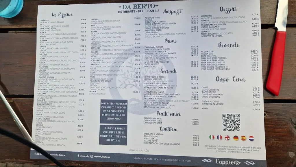 Menu_Ristorante pizzeria Da Berto_Bogliasco_image_1