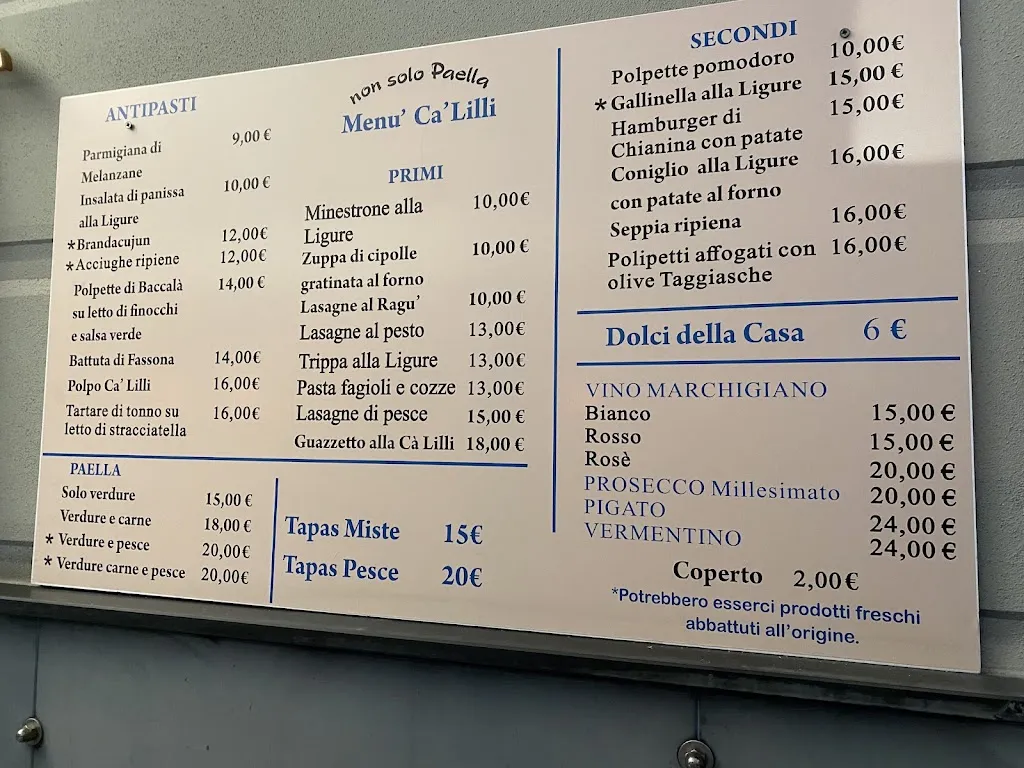 Menu_Ca' Lilli - Non solo Paella_Boissano_immagine_1