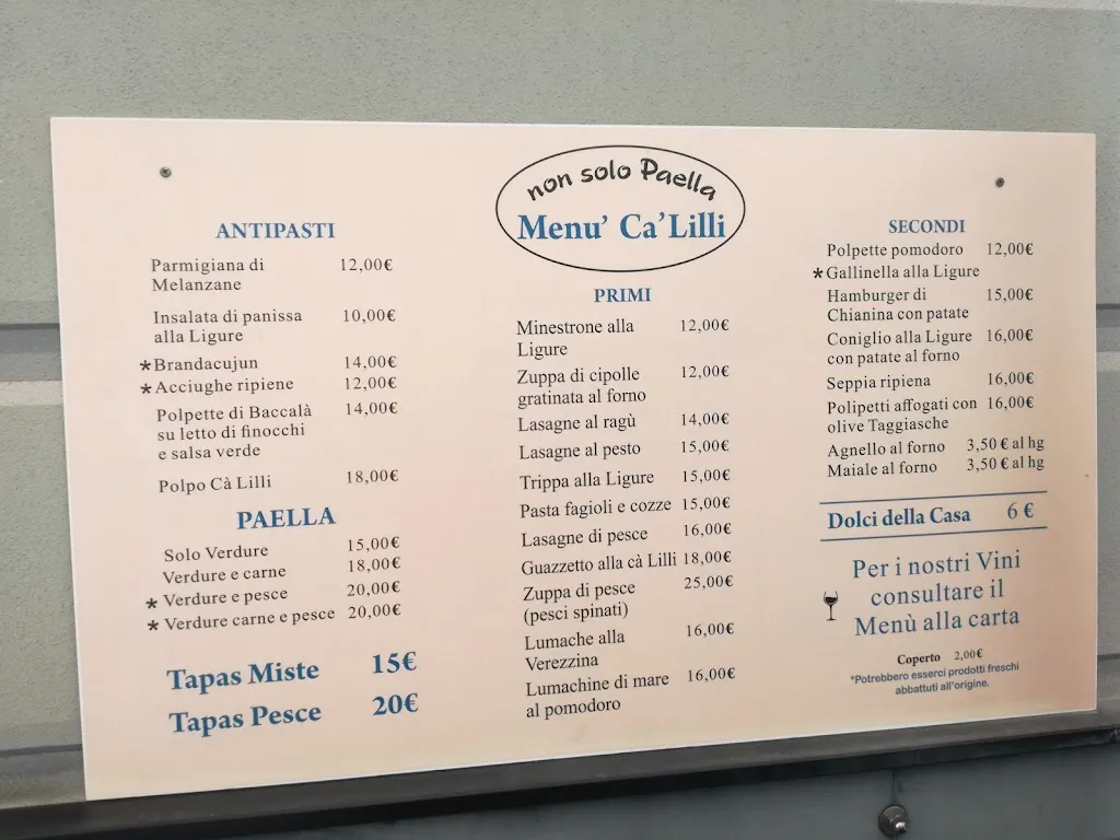 Menu_Ca' Lilli - Non solo Paella_Boissano_immagine_2