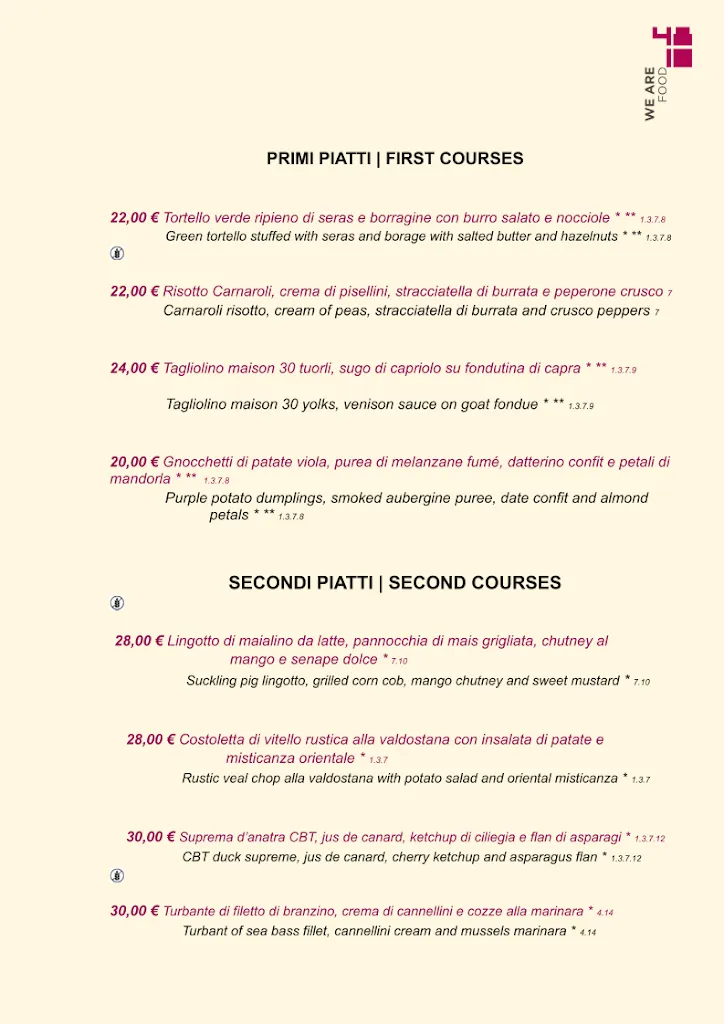 Menu_4810 We Are Food_Courmayeur_image_1