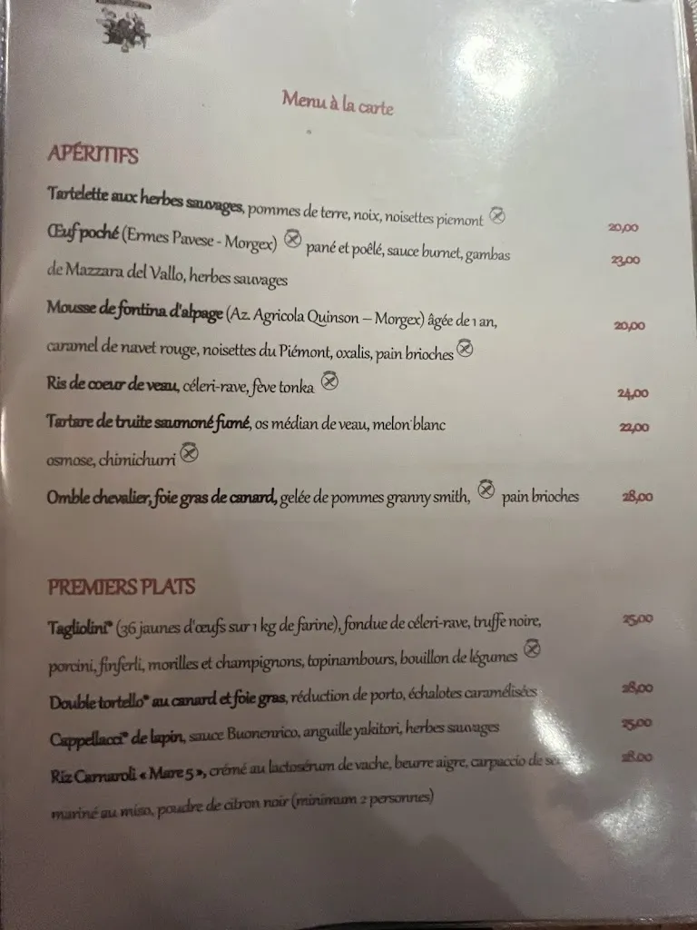 Menu_RESTAURANT PIERRE ALEXIS 1877_Courmayeur_immagine_1