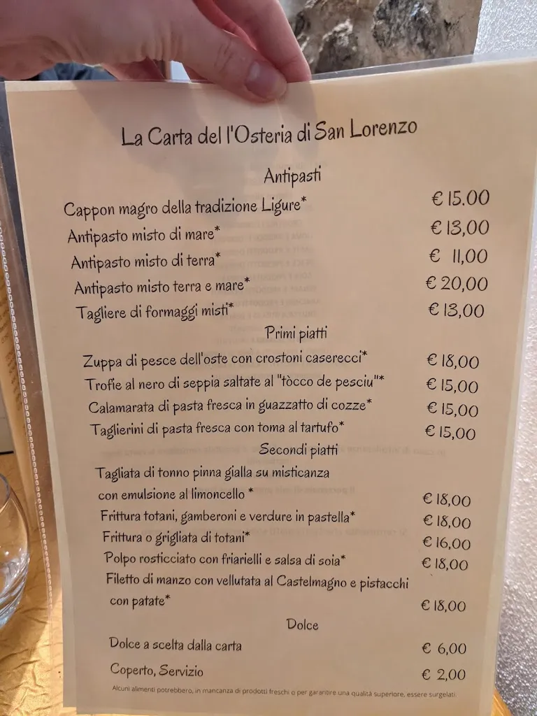Menu_Osteria San Lorenzo_Boissano_immagine_2