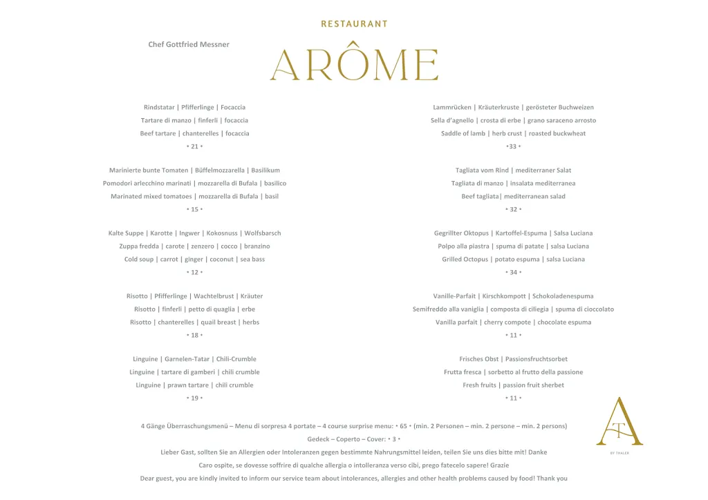 Menu_Restaurant Arôme by Thaler_Bolano_image_1
