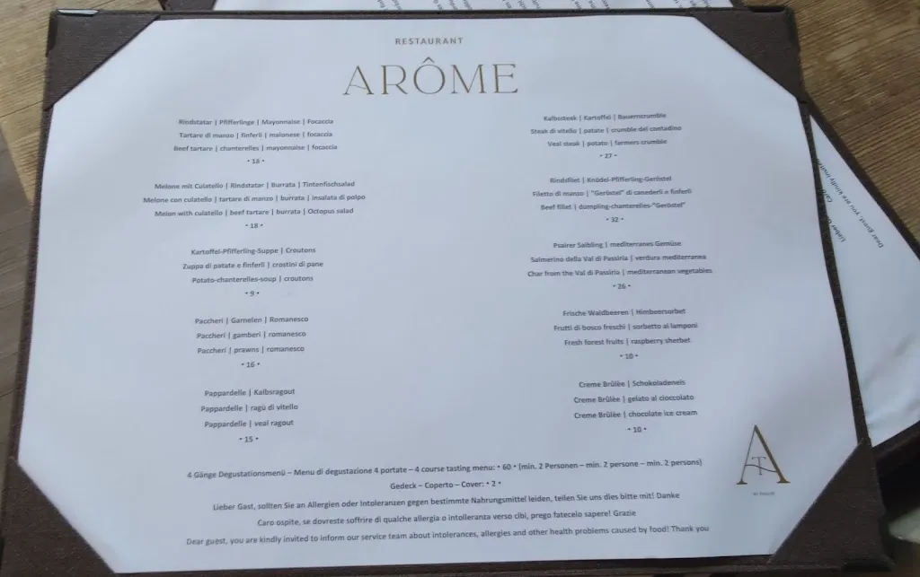 Menu_Restaurant Arôme by Thaler_Bolano_image_4