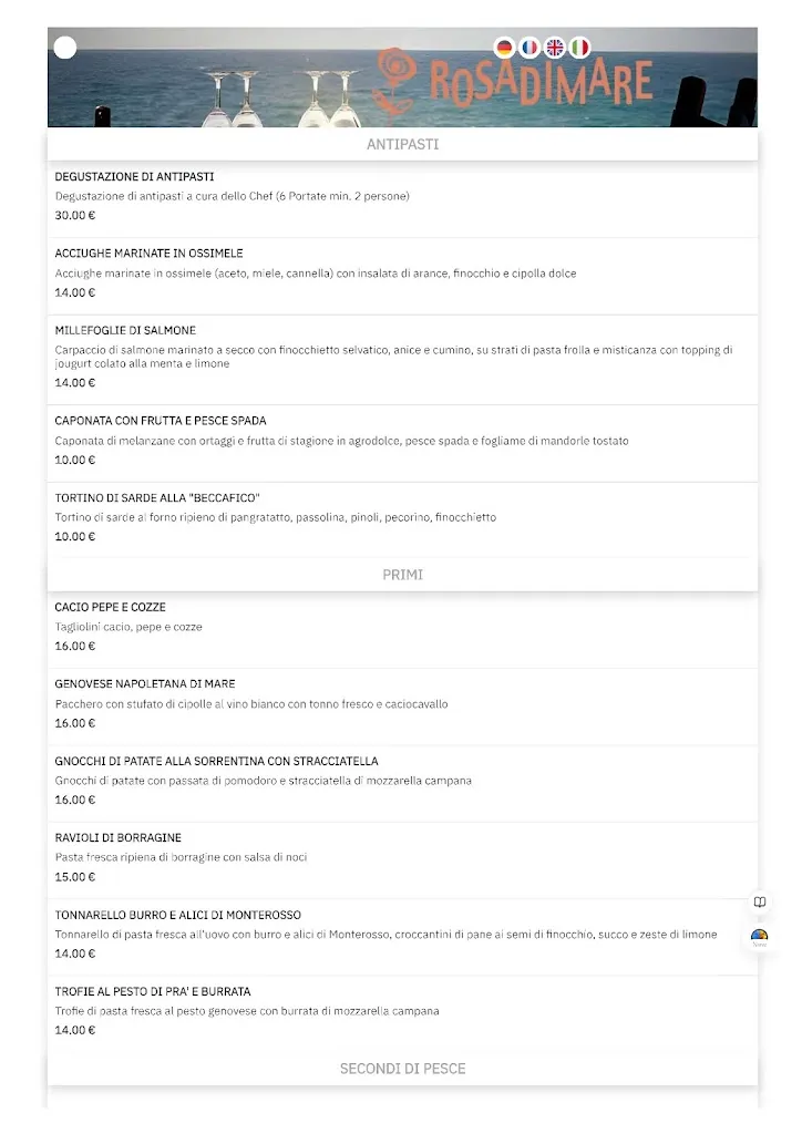 Menu_Ristorante Rosadimare_Bonassola_image_1