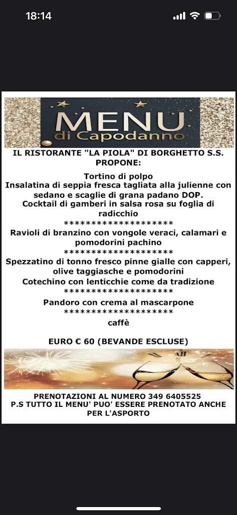 Menu_Trattoria La Piola_Borghetto Santo Spirito_image_1