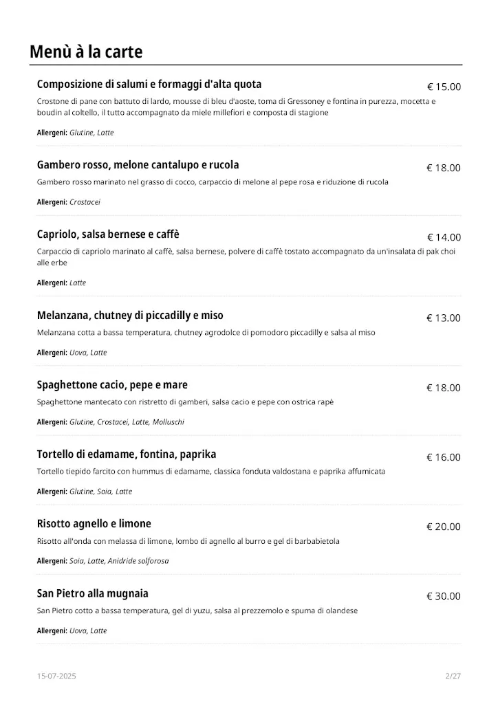 Menu_Altitude - Champagne & Gourmet Courmayeur_Courmayeur_image_3