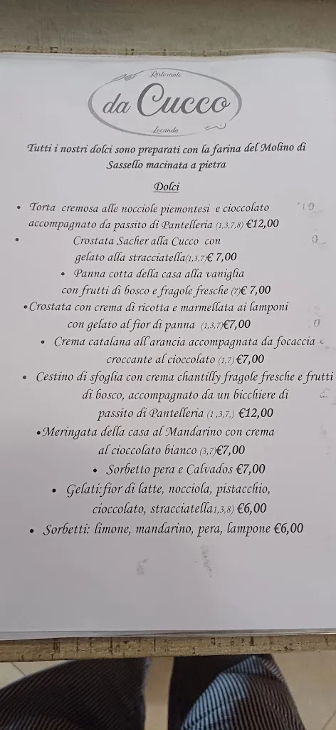 Menü_Trattoria Cucco_Calice Ligure_Bild_1