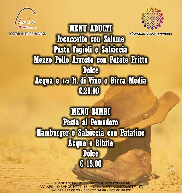 Menu_Archè - Osteria degli Spostati_Cairo Montenotte_image_1