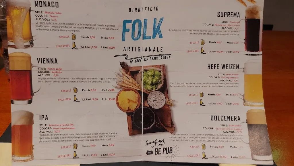 Menu_Be Pub dal 1979_Cairo Montenotte_image_1