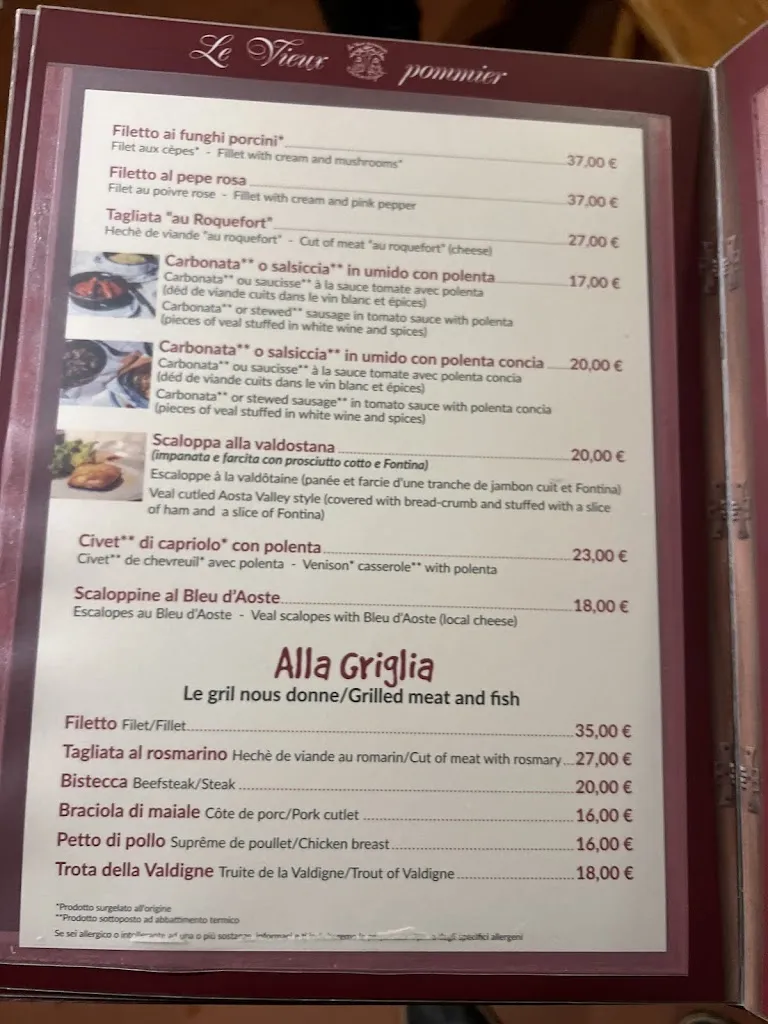 Menu_Le Vieux Pommier_Courmayeur_image_3