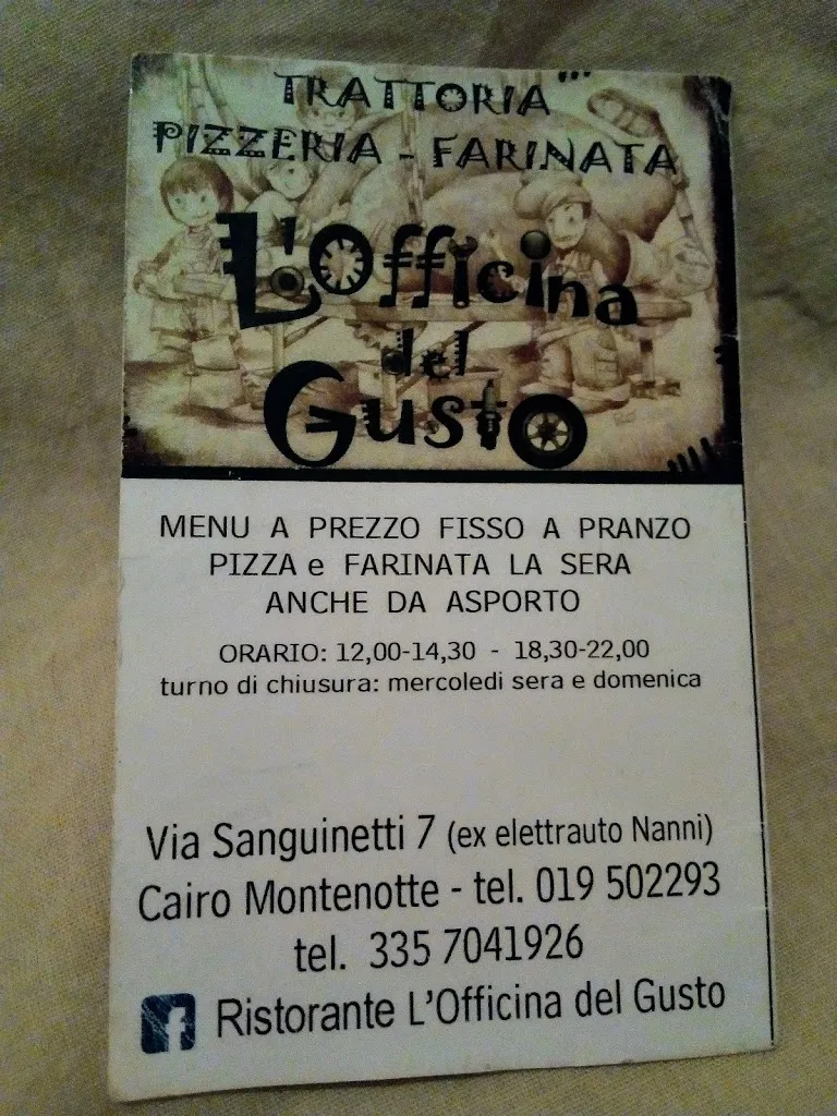 Menu_l'Officina del Gusto_Cairo Montenotte_image_3