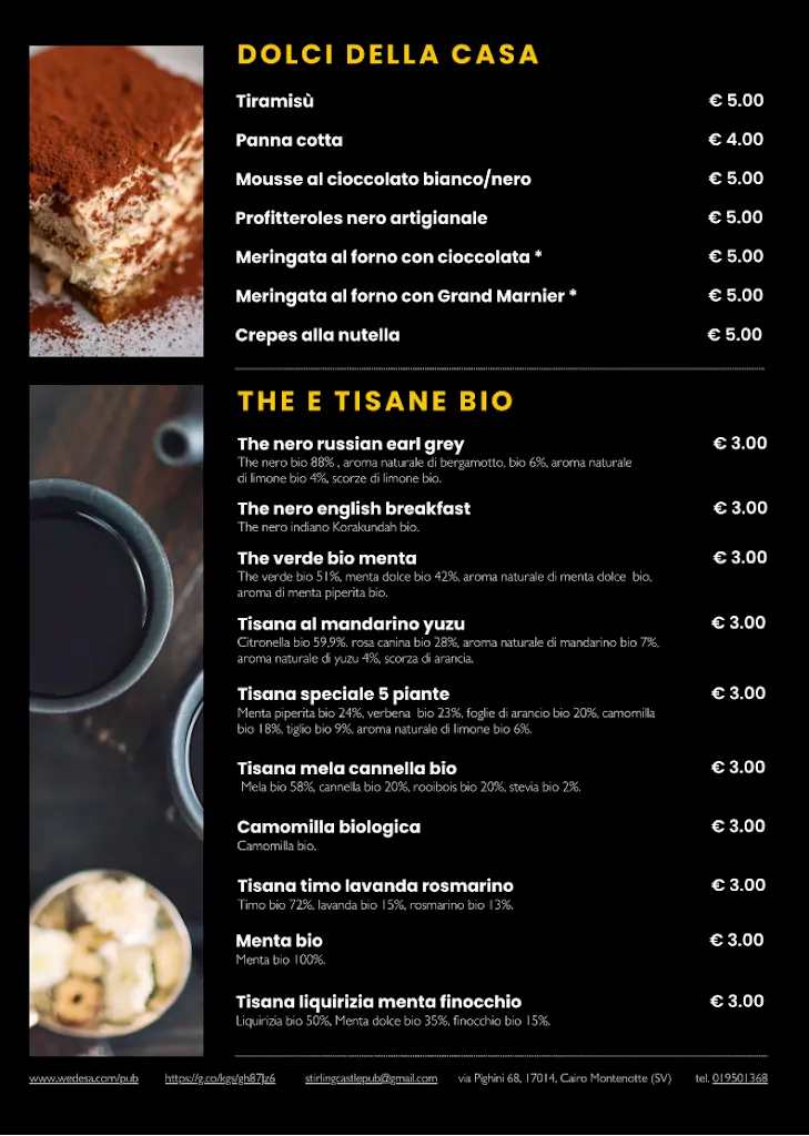 Menu_Stirling Castle_Cairo Montenotte_image_4