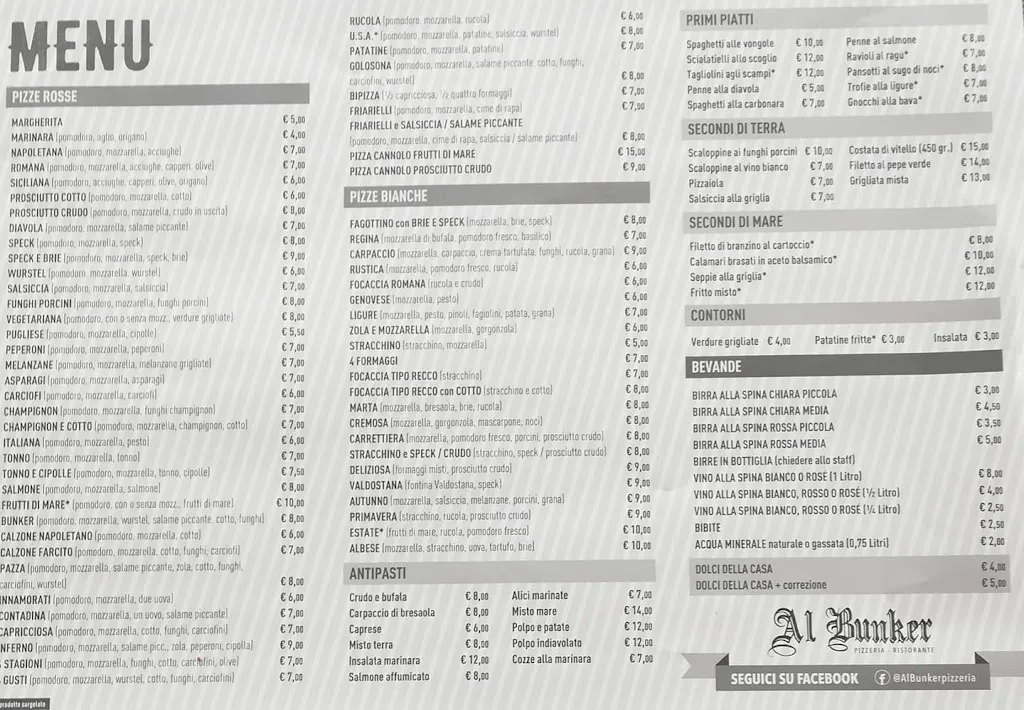 Menu_Pizzeria Al Bunker_Cairo Montenotte_image_1